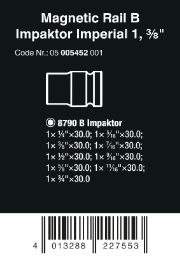 ZESTAW KLUCZY NASAD. ZYKLOP 3/8'',B IMPAKTOR,LISTW.MAGN.9CZ. WERA