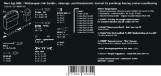 ZESTAW NARZĘDZI DO INST. SANIT., GRZEWCZYCH I KLIMAT.36CZ. WERA