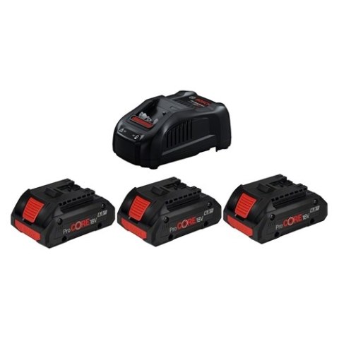 ZESTAW STARTOWY PROCORE 18V 3*4.0AH + ŁADOWARKA GAL 1880 BOSCH