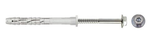 DYBEL RAMOWY Z WKRĘTEM Z ŁBEM SZEŚCIOKĄTNYM+TORX 12*180MM UN