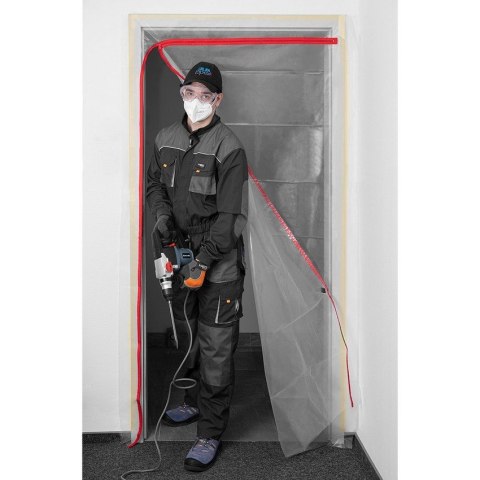 KURTYNA, OSŁONA PRZECIWPYŁOWA Z ZAMKIEM 'L' PE NEO