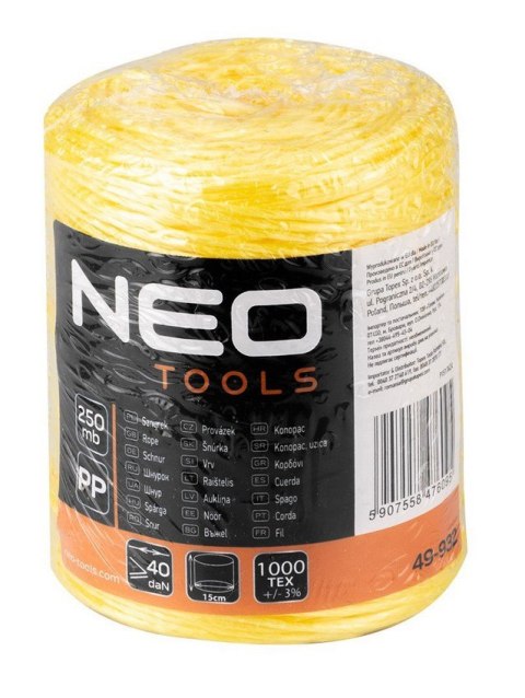 SZNUREK POLIPROPYLENOWY 250M NEO