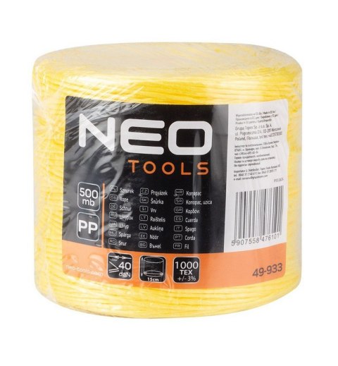 SZNUREK POLIPROPYLENOWY 500M NEO