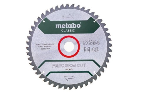 PIŁA TARCZOWA HW/CT 254*30MM 48WZ METABO