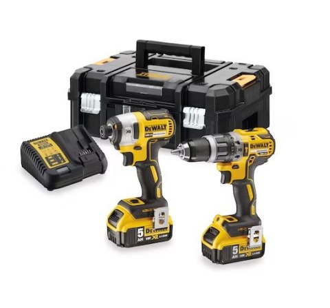 ZESTAW NARZĘDZI DCD796+DCF887 2*5,0AH TSTAK II DEWALT