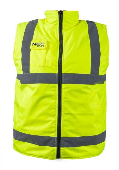 BEZRĘKAWNIK ROBOCZY DWUSTRONNY ODBLASKOWY ŻÓŁTY ROZMIAR L NEO