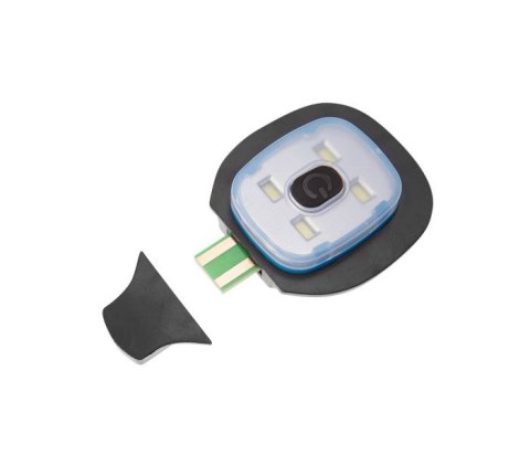 CZAPKA Z LATARKĄ LED CZARNO-SZARO-POMARAŃCZOWA PREMIUM NEO