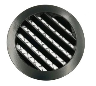 KRATKA ŚCIENNA ALUMINIOWA Z SIATKĄ CZARNY MAT 200MM AIR ROXY