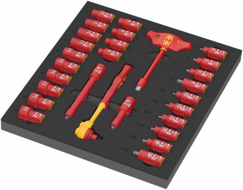 WKŁADKA PIANKOWA 9726 GRZECH.ZYKLOP 3/8'' VDE+NASADKI 28CZ. WERA