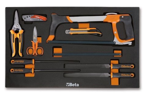 ZESTAW 9 PILNIKÓW I NARZĘDZI W MIĘKKIM WKŁ.PROFILOWANYM BETA