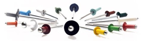 NIT ZRYWALNY, ALUMINIOWO-STALOWY, 4.8*12MM RAL 9006 UN