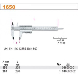 SUWMIARKA NONIUSZOWA UNIWERSALNA MODEL 1650 0-200MM BETA