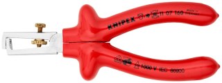 SZCZYPCE DO ŚCIĄGANIA IZOLACJI 1000V 160MM Z ZAWIESZKĄ KNIPEX