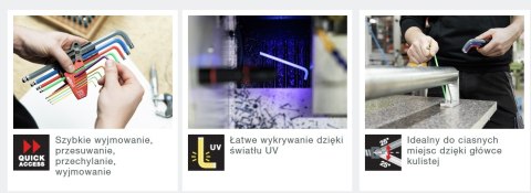 ZESTAW KLUCZY TRZP. W UCHWYCIE PROSTAR 6-KĄTNY 9CZ. WIHA