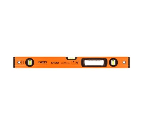 POZIOMICA ALUMINIOWA S 400 3 LIBELLE 2 UCHWYTY 60CM NEO