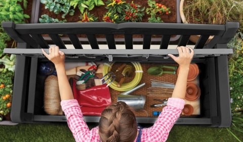 SKRZYNIA/ŁAWKA OGRODOWA, TARASOWA, EDEN 265L, GRAFIT KETER