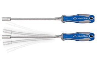 WKRĘTAK ELASTYCZNY Z KOŃCÓWKĄ NASADOWĄ 8MM*300MM KING TONY