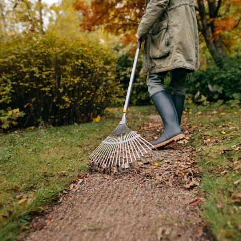 GRABIE METALOWE DO LIŚCI ERGONOMIC PROSTY TRZONEK FISKARS