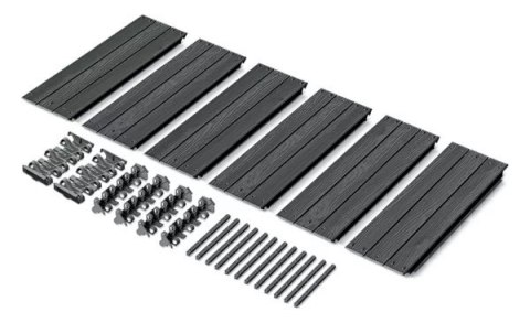 RABATA OGRODOWA BASE WOODY IBWR 1492X756X250MM - ANTRACYT PROSPERPLAST