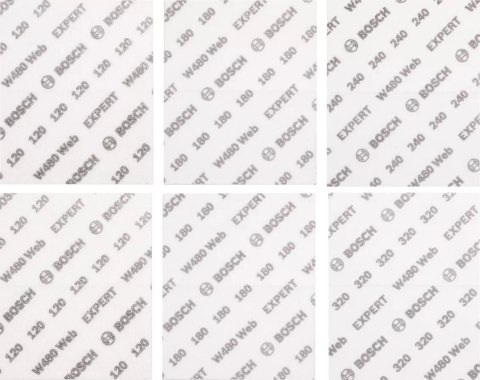 ARKUSZ ŚCIERNY PIANKA EXPERT 115*140MM W480 SET 6PC BOSCH