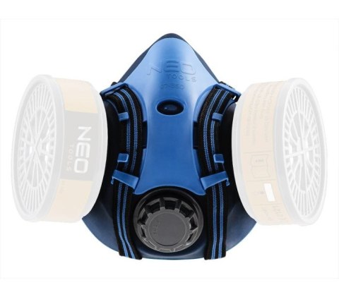 PÓŁMASKA SILIKONOWA Z MIEJSCEM NA DWA POCHŁANIACZE NEO