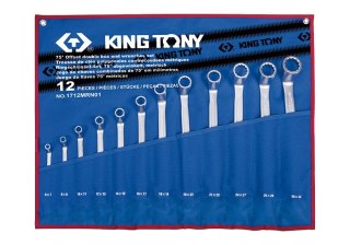 ZESTAW KLUCZY OCZKOWYCH ODGIĘTYCH 6-32MM 12CZ. KING TONY