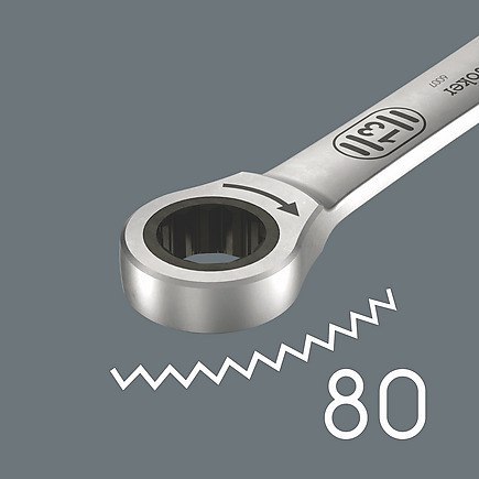 KLUCZ PŁASKO-OCZKOWY Z GRZECHOTKĄ JOKER DŁUGI 8*180MM WERA