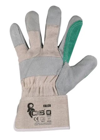 RĘKAWICE WZMACNIANE SKÓRĄ BYDLĘCĄ DWOINOWĄ CXS FALCO R.10 UN