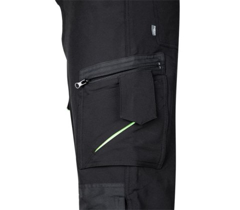 SPODNIE ROBOCZE MIX&MATCH CZARNO-ZIELONE ROZMIAR XXL NEO
