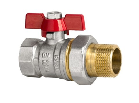 ZAWÓR KULOWY 1'' Z DŁAWIKIEM ZE ŚRUB. ALUM. MOTYLKIEM DIAMOND