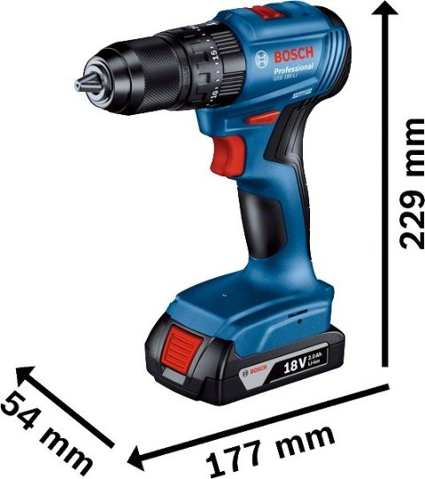 ZESTAW COMBO 18V GDX 18V-285 + GSB 185-LI 2*2.0AH BOSCH