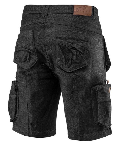 KRÓTKIE SPODENKI ROBOCZE DENIM, CZARNE XL NEO