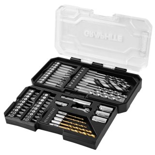 ZESTAW WIERTEŁ I BITÓW, 50 SZT. GRAPHITE