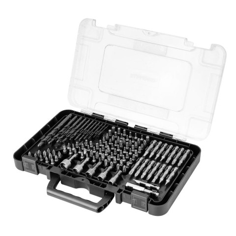 ZESTAW WIERTEŁ I BITÓW,NASADKI 120 SZT. GRAPHITE