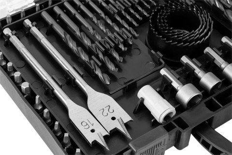 ZESTAW WIERTEŁ I BITÓW,NASADKI 90 SZT. GRAPHITE