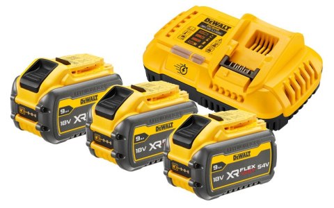ZESTAW ZASILAJĄCY ŁADOWARKA XR 54V + 3*9.0AH DEWALT