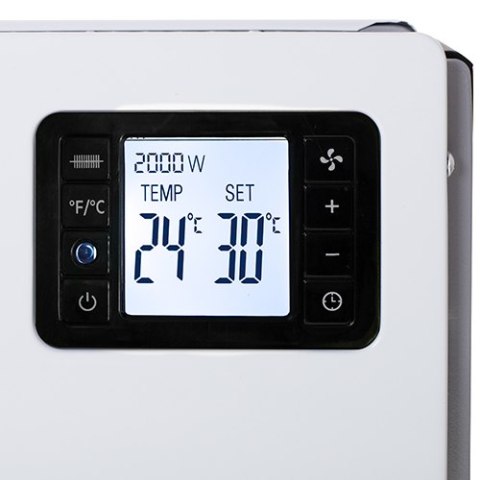 GRZEJNIK KONWEKTOROWY LCD Z PILOTEM BIAŁY 2000W CR 7739 CAMRY