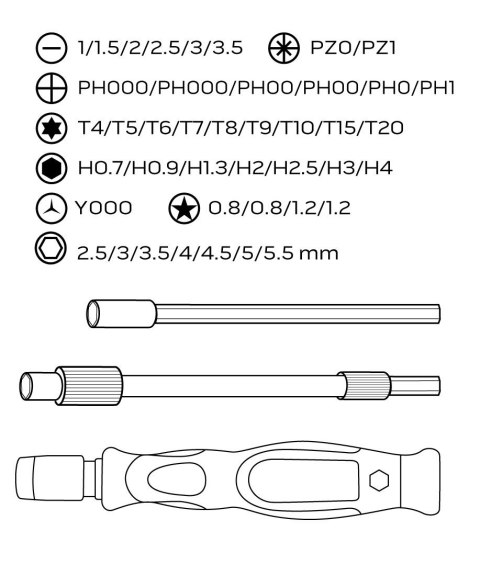 KOŃCÓWKI WKRĘTAKOWE PRECYZYJNE Z UCHWYTEM 45 SZTUK NEO