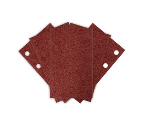 PAPIER ŚCIERNY PROSTOKĄT P120 130*80MM, 8 OTW. 5 SZT. NEO