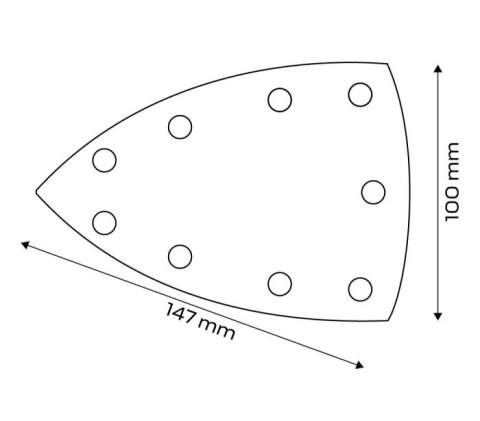 PAPIER ŚCIERNY ŻELAZKO P240 100*147MM,. 9 OTW. 5 SZT. NEO