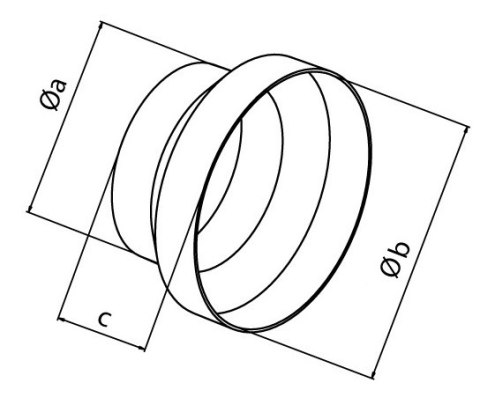 REDUKCJA KANAŁÓW OKRĄGŁYCH FI 100/125 AIR ROXY