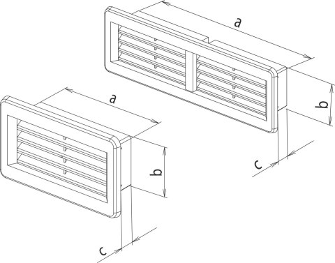 ZAKOŃCZENIE/KRATKA KANAŁU PŁASKIEGO 220*55 AIR ROXY