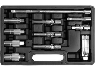 ZESTAW DO ŚWIEC I SONDY LAMBDA 3/8' 11 ELEMENTÓW YATO