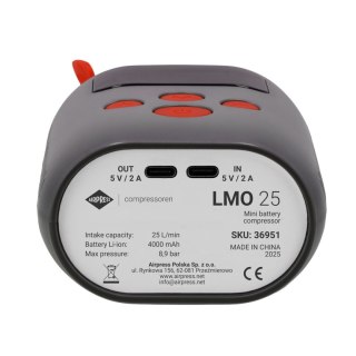 MINI KOMPRESOR AKUMULATOROWY LMO 25 4000MAH 8.9BAR USB AIRPRESS