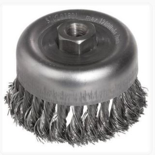 SZCZOTKA DOCZOŁOWA DRUT SPLATANY TECHNICZNY M-14, FI100 UN