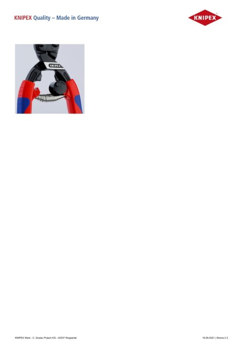 SZCZYPCE TNĄCE PRZEGUBOWE ZE SPRĘŻYNĄ COBOLT 200MM KNIPEX