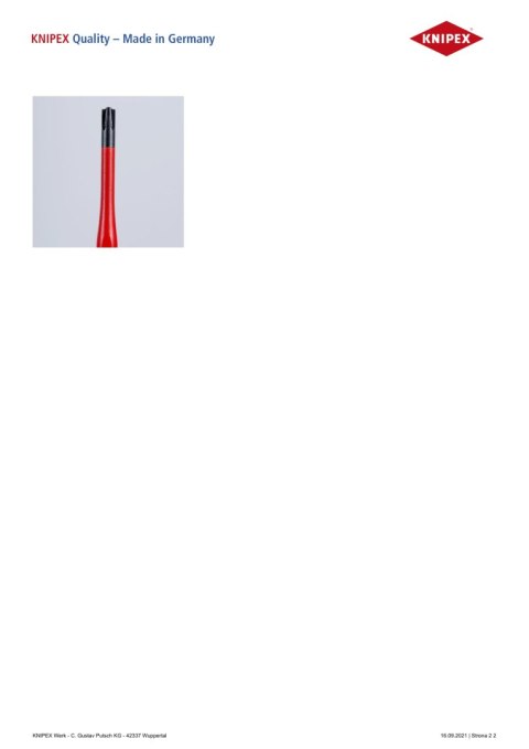 WKRĘTAK PHILLIPS SLIM Z IZOLACJĄ 100 MM PH2 KNIPEX