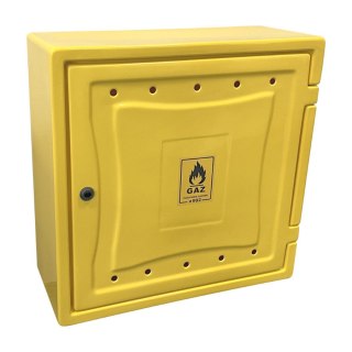 OSŁONA LICZNIKA GAZU Z TWORZYWA 250*600*600MM Z PLEC. ŻÓŁTA UN