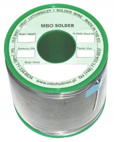 LUT CYNOWY Z TOPNIKIEM FI 1,50 500G SZT MBO SOLDER