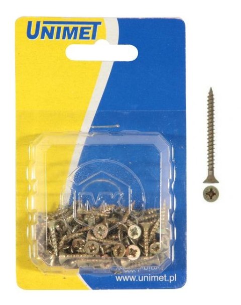 WKRĘT DO DREWNA OCYNK ZÓŁTY 3.0*12MM W OP-100SZT UN